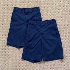 Navy Irvington Flat Front Walk Shorts